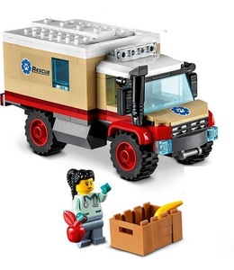 乐高积木lego 2021 城市载具杀肉动物园巡逻车积木可選人 60307