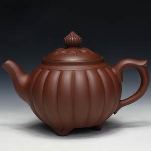 三脚葵花 实力派 技术员 周丽萍 原矿珍藏紫泥宜兴精品紫砂400cc