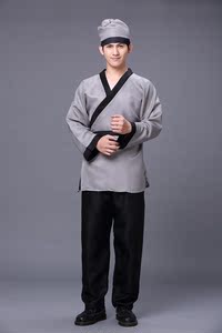 古装平民百姓服装古代农夫渔夫家丁服唐装汉服小二服装表演出服男