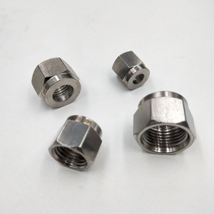 s304不锈钢卡套螺母接头铜管螺帽卡套式锁紧螺母不锈钢六角螺母30