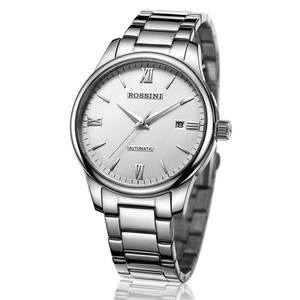 罗西尼机械表男表正品不锈钢男士手表自动机械表情侣表r5507