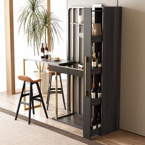 餐桌一体家用转角轻奢吧台柜简约客厅伸缩隔断酒柜逸鑫姿旗舰店558