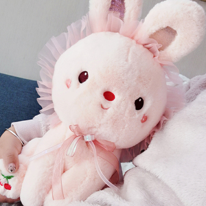 小白兔子毛绒玩具公仔可爱玩偶少女心娃娃睡觉抱枕生日礼物送女生