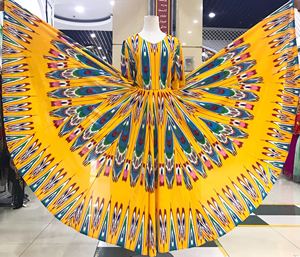 艾德莱斯丝绸布料 舞蹈服面料 演出服 广场舞服装练习舞舞大摆裙