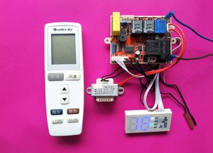 空调万能主板品牌遥控器直接用空调主板改装板数码显示辅助电加热