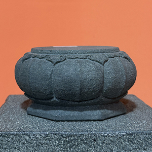石雕茶桌茶台家用精美底座 如意南瓜底座 石器小底座壶承摆件盘景