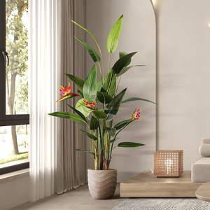 大型仿真绿植室内吉祥鸟客厅落地盆栽装饰天堂鸟北欧家居绿植摆件