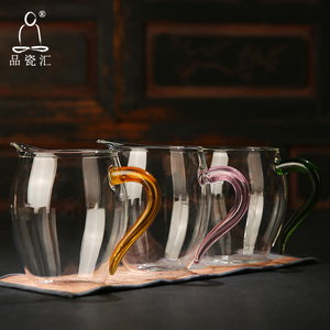 品瓷汇玻璃公道杯加厚耐热分茶器过滤泡茶承茶海公杯家用简约茶具