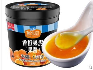 新仙尼香橙果泥果酱橙汁饮料甜品热饮蛋糕炒酸奶奶昔原料1.36kg