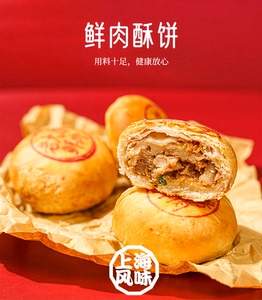 南区老大房鲜肉月饼上海特产真空现烤9只装苏式月饼585g顺丰团购