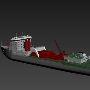 雪龙号船模型001200515三维图纸(3dmax/obj格式)