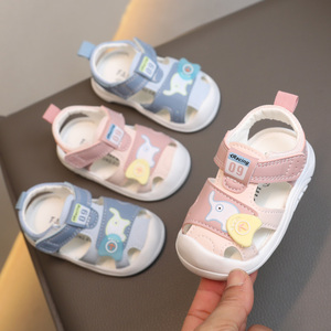 婧麒宝宝凉鞋女宝宝婴儿软底学步0-1-3岁夏季男童透气婴幼儿鞋子
