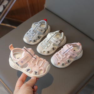 宝宝学步鞋夏季儿童凉鞋防滑透气网布包头婴儿男童女童软底机能鞋
