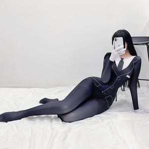 cd淘宝欧美大码高弹亮皮pvc漆皮连身衣钢管舞夜店酒吧高叉紧身连体衣7