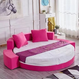 圆床公主床可拆洗布艺床软床圆形床大圆床双人床酒店宾馆结婚床