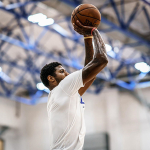 快船队保罗乔治球衣美式篮球训练服纯棉短袖圆领宽松运动t恤夏