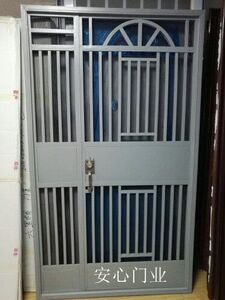 北京定制透气防盗门通风栅栏钢质纱门楼道子母对开门免费测量安装