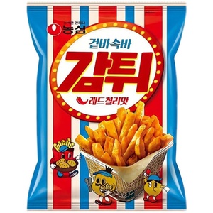 韩国原装进口食品 农心红辣椒味薯条炸土豆条薯格休闲膨化零食60g