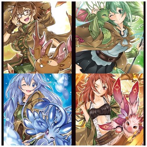 【皮蛋卡牌】游戏王 风灵使  火灵使  水灵使 土灵使 卡套卡垫