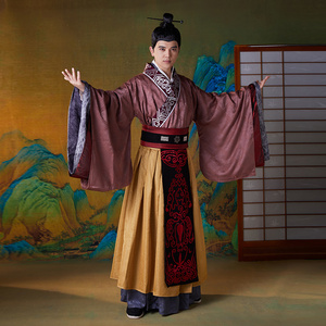 古装大汉天子汉武大帝汉朝皇帝龙袍战国夫差勾践齐王演出服装戏服