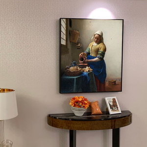 维米尔-倒牛奶的女仆-装饰画电子素材-高清油画英文肖像1人付款2