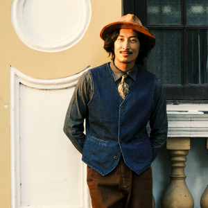 soarin美式复古牛仔马甲男 重磅阿美咔叽休闲修身工装小马夹背心