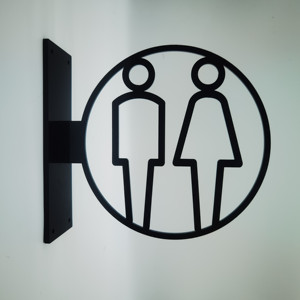 定制 亚克力3d侧装创意男女厕所卫生间 洗手间提示引导导视标识牌