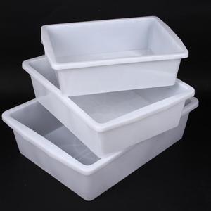 特厚冰盘塑料长方形鱼生长方形浅盆冰冻麻辣烫食品幼儿园收纳盒篮