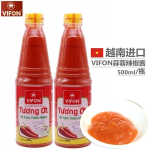 越南进口越莲城辣椒酱500mL VIFON蒜蓉甜辣酱副食调料烧烤风味蘸