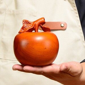 花梨实木雕刻苹果摆件木头根雕富贵平安如意红木质家居装饰工艺品