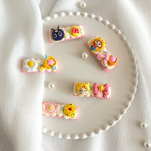 diy奶油胶发夹边夹儿童 学生bb夹碎发夹卡通可爱刘海发卡发饰夹子