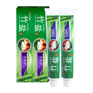 2支装 韩国lg竹盐全优护精品牙膏220g清新原味美白护龈去渍去口气