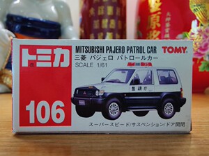 tomy多美卡 tomica 106 红白盒 老红标 三菱帕杰罗警车