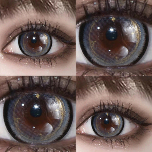 酸奶爆珠美瞳年抛女2021新款艾晶大直径14.5mm灰色隐形透视眼镜棕