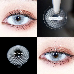 万圣节灰蓝白色美瞳cos混血日抛半年抛女大小直径润瞳隐形年抛男