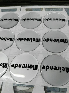 水晶滴胶logo标贴 五金配件滴胶标签 环形喇叭滴塑标贴标牌定做