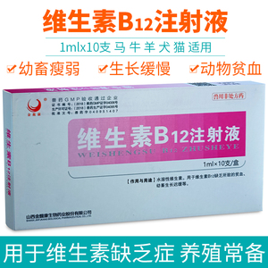 维生素B12注射液正品家用水晶虾宠物医用贫血神经炎VB12针剂vb12