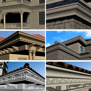 屋檐线条模具罗马柱房檐线檐口滴水线屋檐线水泥欧式别墅外墙装饰