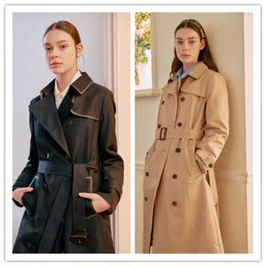 22春季韩国专柜daks/达克斯女高端风衣dlco2be15藏蓝/米色