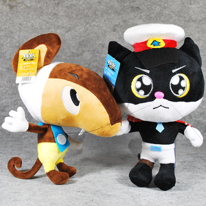 上海电影制片厂黑猫警长一只耳毛绒公仔布娃娃玩偶儿童节礼物玩具