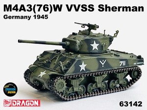 特 威龙 63142 1/72 美国M4A3(76)W VVSS谢尔曼 德国 1945 成品