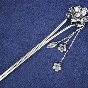 足银99银簪子纯银发簪中国风复古银饰品值得收藏的首饰步摇