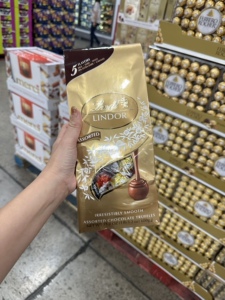 美国直邮lindt瑞士莲lindor软心巧克力球600g年货喜糖情人节礼物
