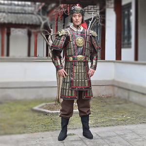 古代三国岳飞将军盔甲战袍士兵服装影视演出服cos表演服戏服铠甲
