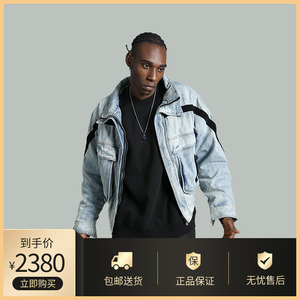 fear of god牛仔棉服6th第六季主线高街潮水洗做旧夹克fog外套男