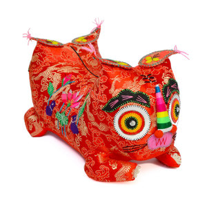 老虎枕 宝宝枕头婴儿小老虎 虎头枕头纯手工新生儿压惊布老虎