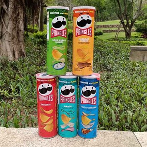 Pringles potato chips美国进口洋葱醋味农场味罐装品客薯片158g