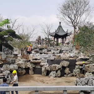 大型太湖石假山水系鱼池流水可做喷泉过滤池雾化石头造型奇特热销