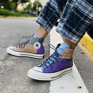 匡威converse 1970s 马嘉祺同款 四色拼接情侣帆布鞋板鞋 166317c