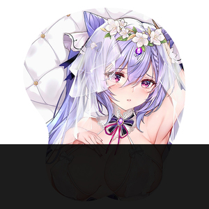 原创定制二次元3d胸原神刻晴甘雨鼠标垫diy禁欲系游戏动漫大胸垫